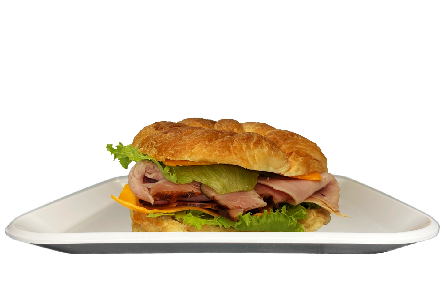 Hickory Smoked Ham with Cheddar on Croissant