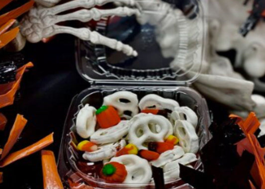 Halloween Yogurt Covered Pretzels (themed)-EventCateringHouston.com