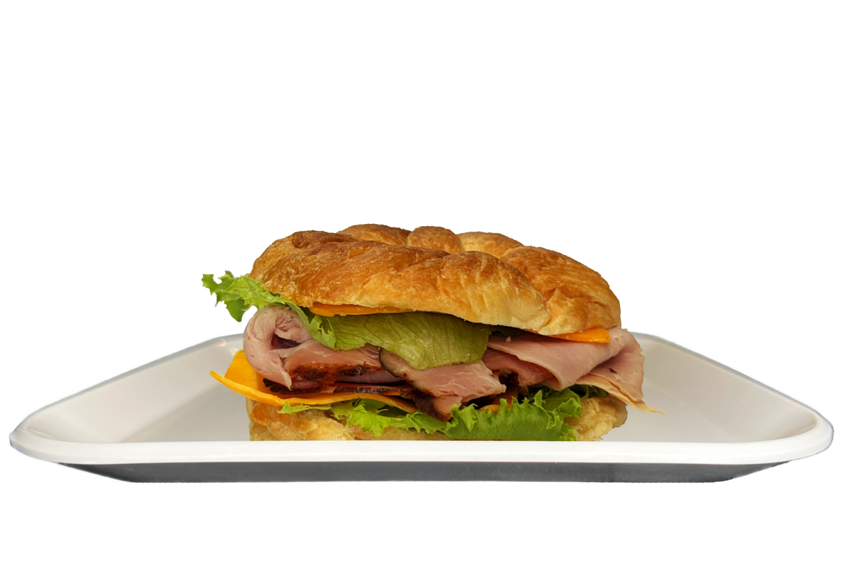 Hickory Smoked Ham with Cheddar on Croissant