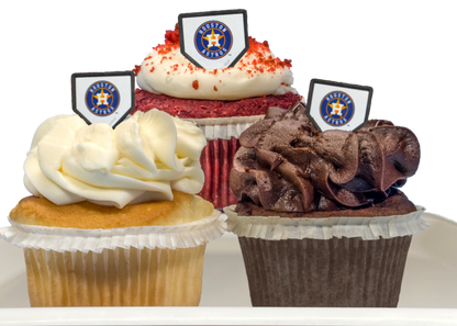 Astros Themed Cupcakes-EventCateringHouston.com