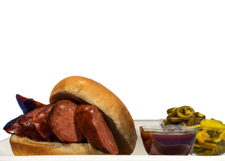 BBQ Sliced Smoked Sausage Sandwich-EventCateringHouston.com