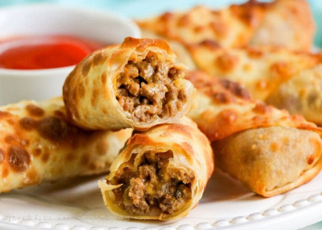 Cheeseburger Egg Roll-EventCateringHouston.com