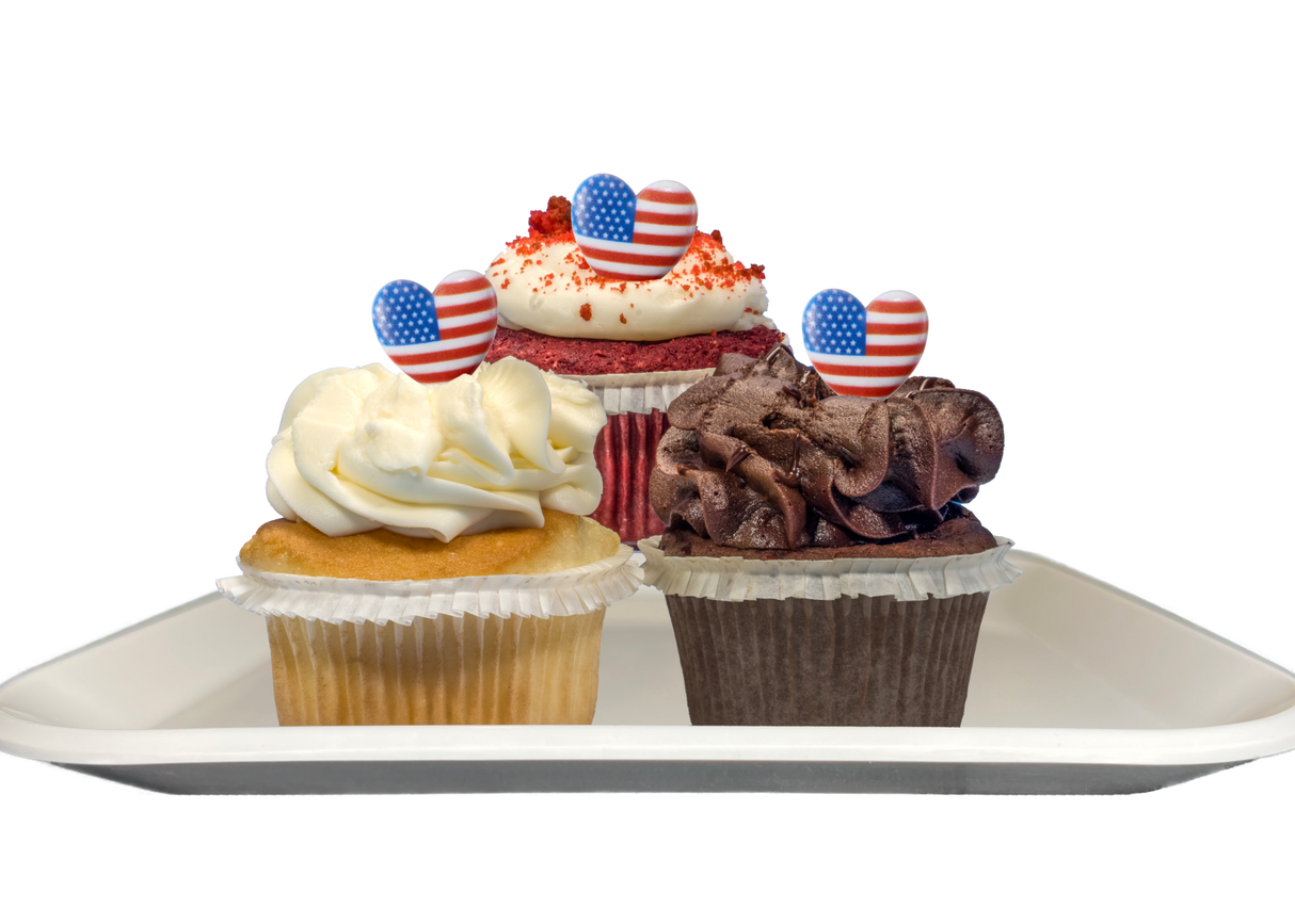 Patriotic Themed Cupcakes-EventCateringHouston.com