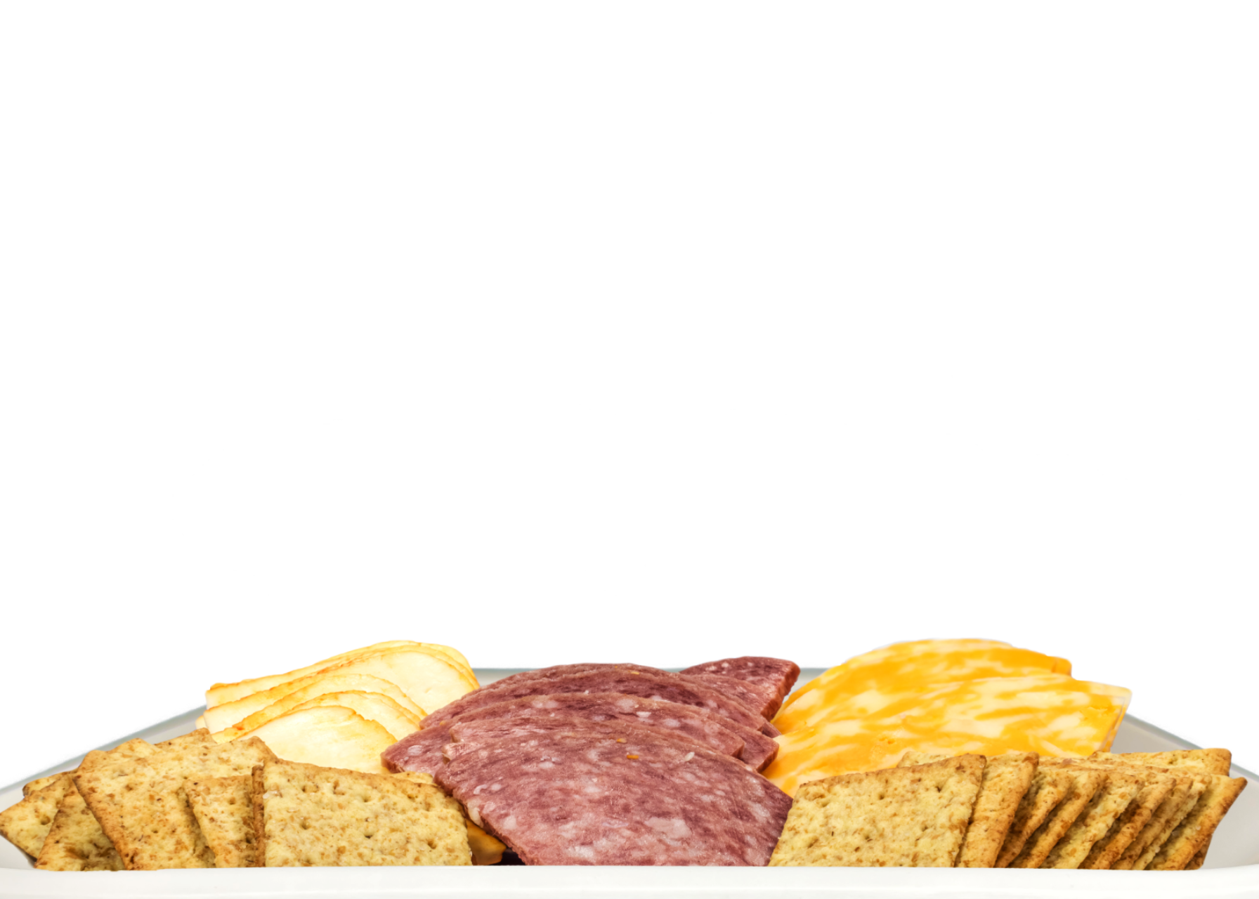 Salami, Cheese, and Wheat Crisps Snack Tray-EventCateringHouston.com