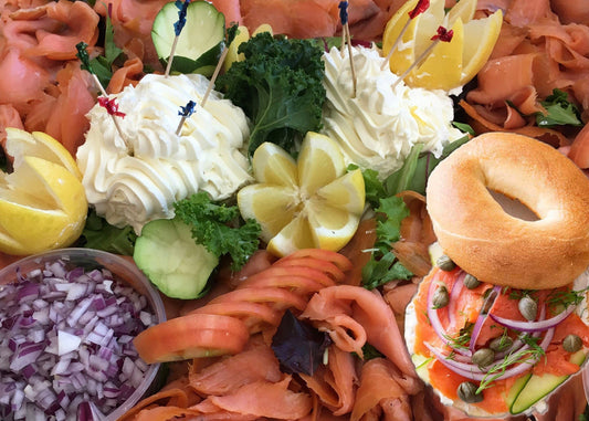 Smoked Salmon Platter with Bagels-EventCateringHouston.com