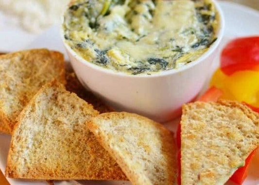 Spinach Artichoke Dip with Chips-EventCateringHouston.com