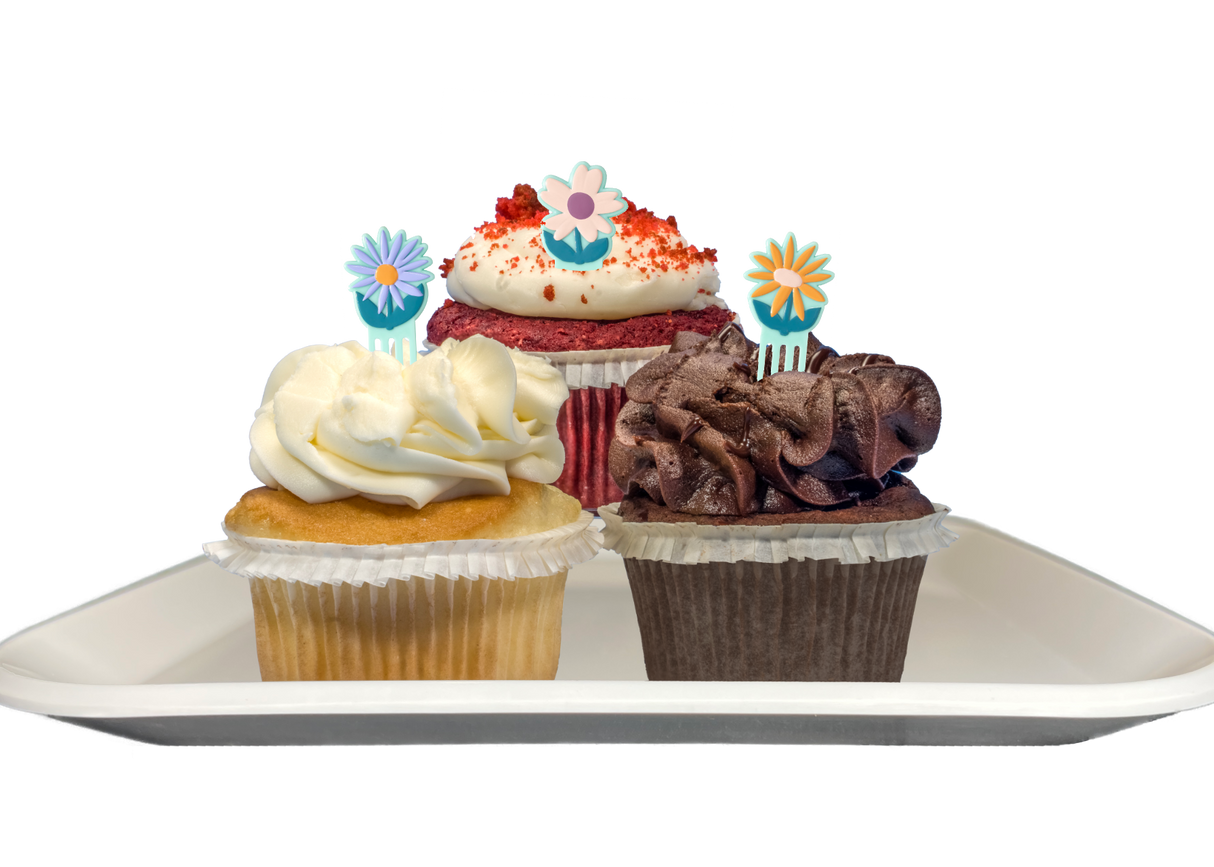 Spring Themed Cupcakes-EventCateringHouston.com