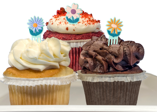 Spring Themed Cupcakes-EventCateringHouston.com